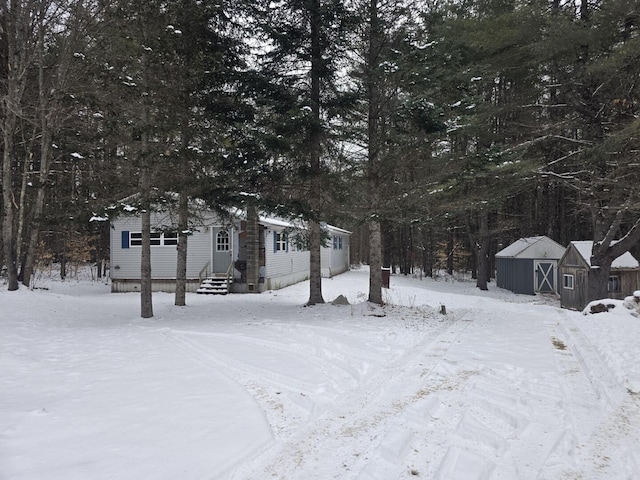 view of snowy yard