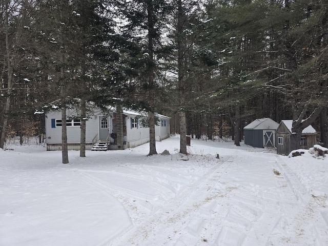 view of snowy yard