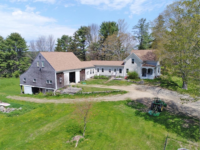 exterior space with a front yard