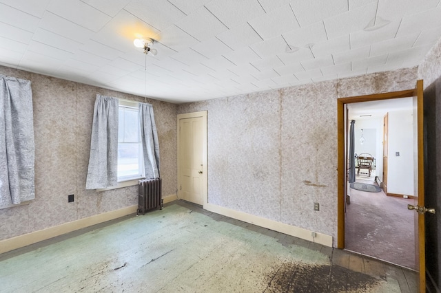 empty room with radiator heating unit