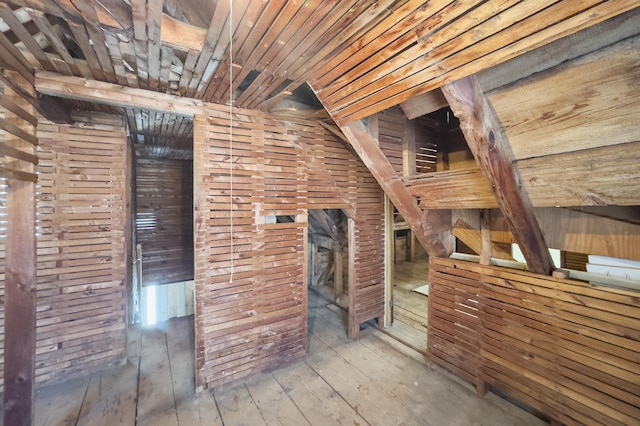 interior space featuring wood-type flooring