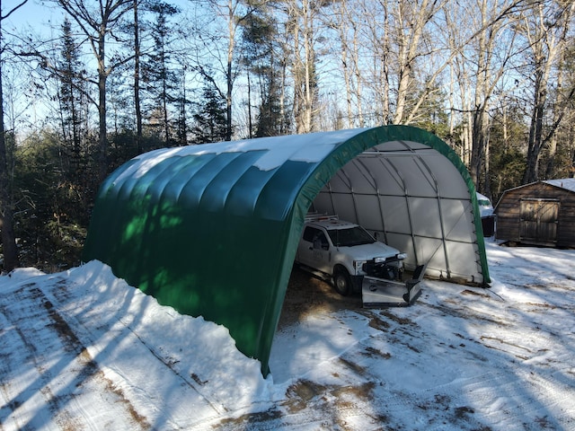 exterior space with a carport