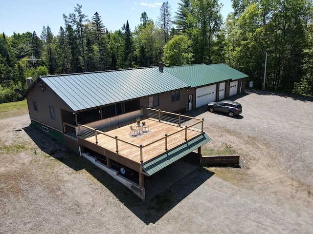 1449 Main Rd, Greenbush, ME 04418 - aerial view of property and surrounding area featuring a heavily wooded area