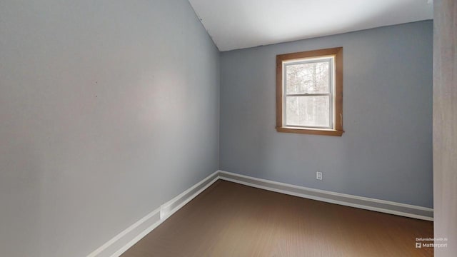 empty room featuring hardwood / wood-style floors