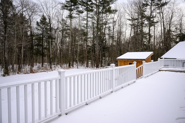 view of snowy yard