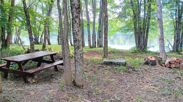 590 Mohawk Rd, Lincoln, ME 04457 - view of yard with a water view