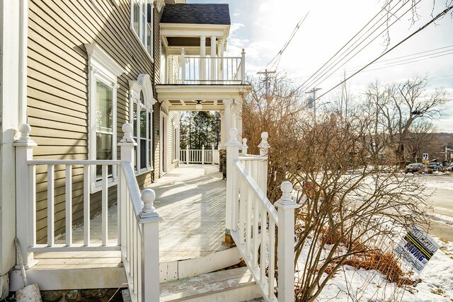 exterior space with a balcony