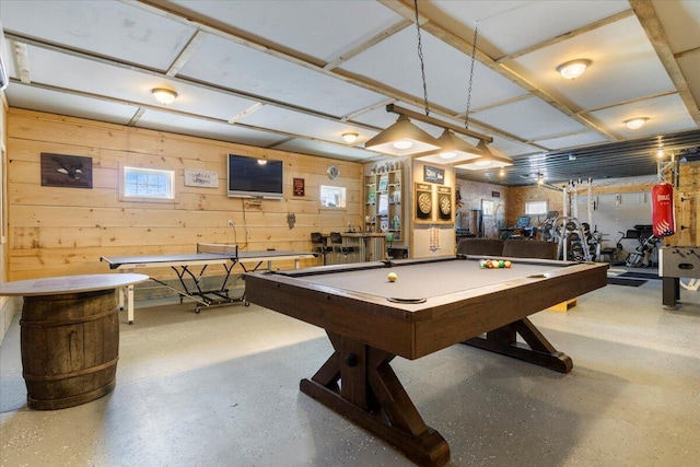 recreation room featuring billiards