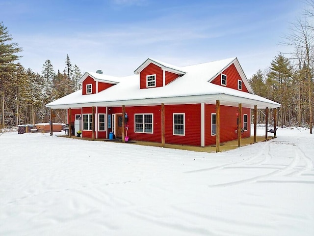 view of front of home featuring covered porch