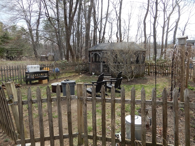 47 High Rd, Cornish, ME 04020 - view of yard with a gazebo and a fenced backyard