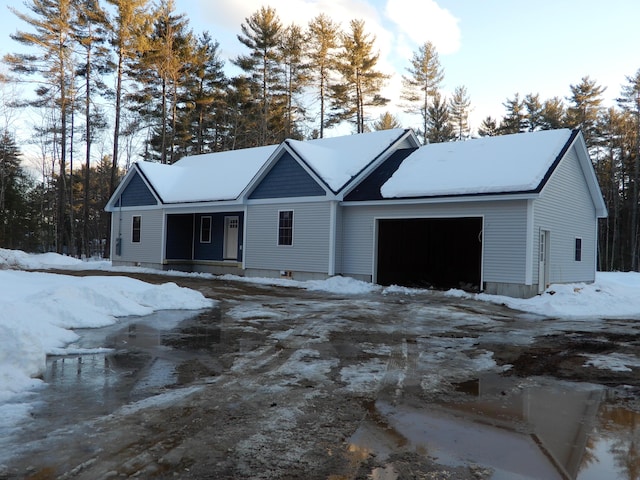 view of front facade with an attached garage