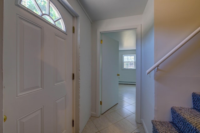 3 Sea Breeze Ave, Biddeford, ME 04005 - entryway with light tile patterned flooring and a baseboard heating unit
