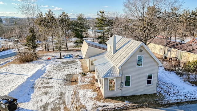 view of snowy exterior