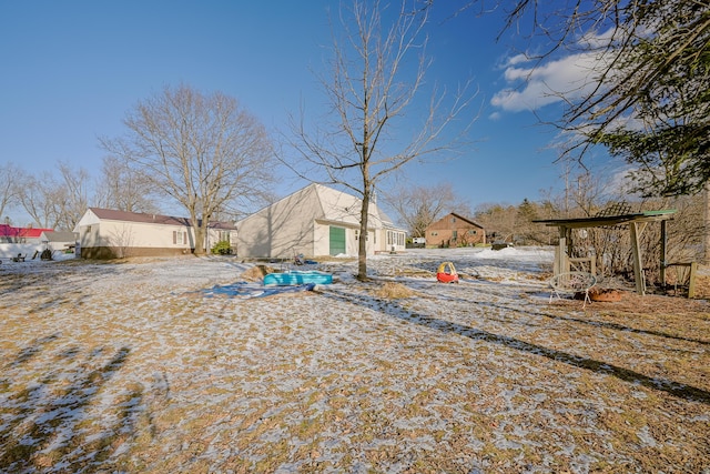 view of snowy yard