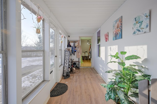 hallway featuring light hardwood / wood-style floors