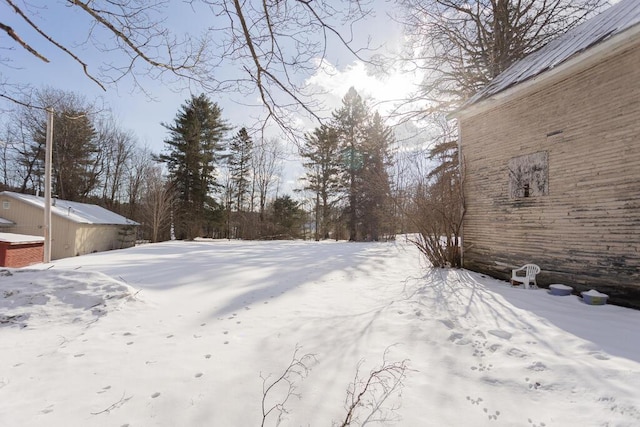 view of snowy yard