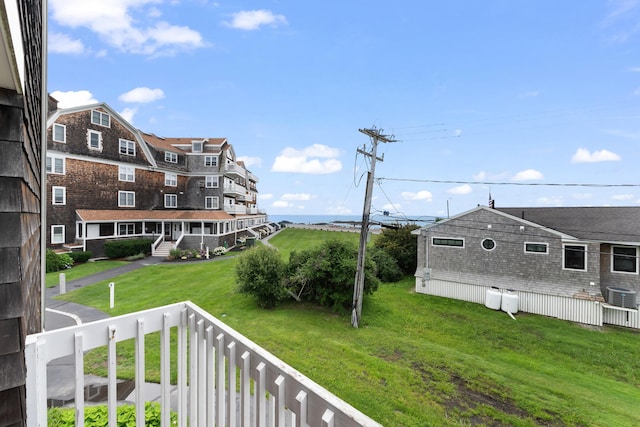 view of yard with central AC