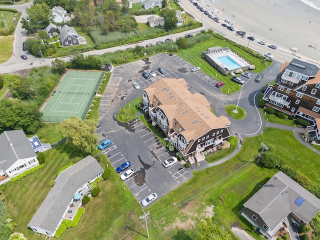 bird's eye view with a residential view