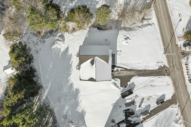 view of snowy aerial view