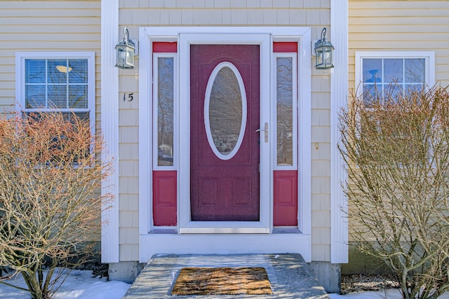 view of doorway to property