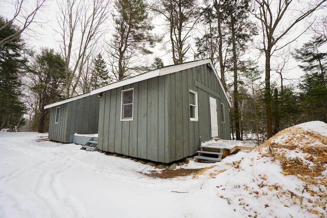 view of snow covered structure