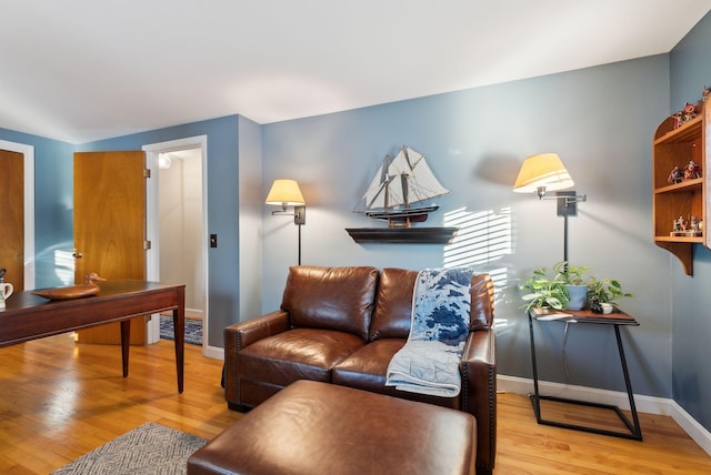 living room featuring light hardwood / wood-style floors