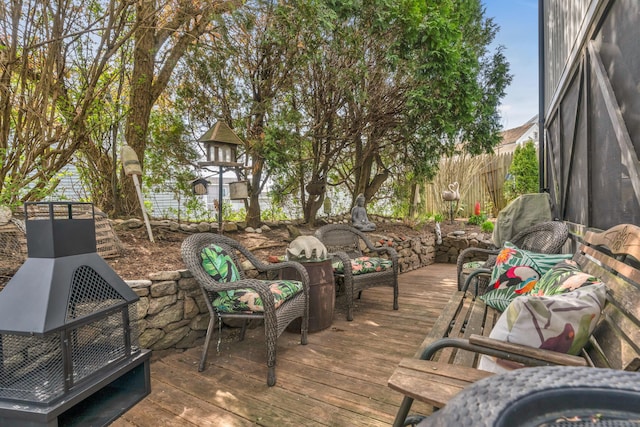 54 Webhannet Dr, Wells, ME 04090 - wooden deck featuring fence