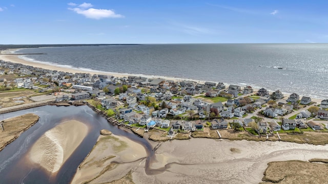 54 Webhannet Dr, Wells, ME 04090 - aerial view of property and surrounding area featuring expansive coastline and nearby suburban area