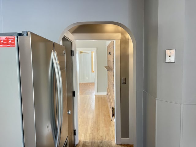 hall featuring hardwood / wood-style flooring