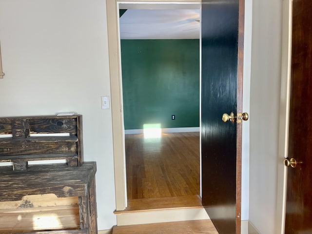 hallway featuring hardwood / wood-style floors