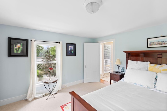 view of carpeted bedroom