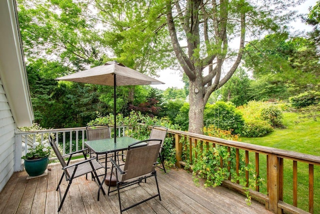 view of wooden terrace