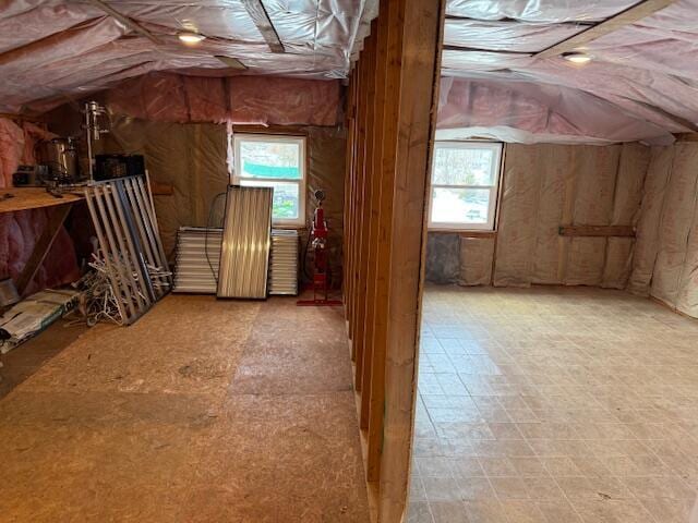 attic with plenty of natural light