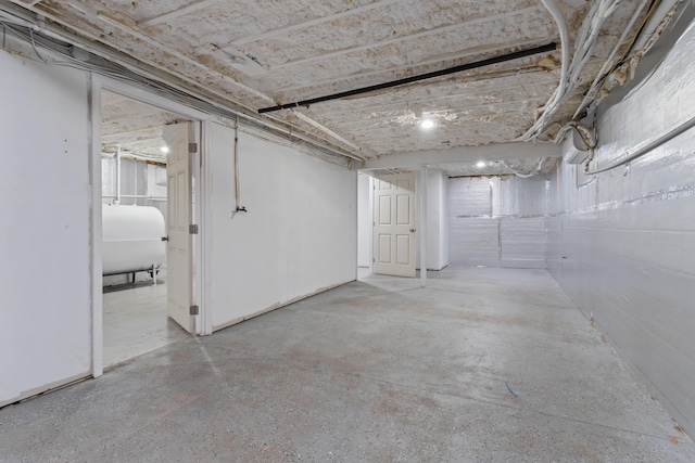unfinished below grade area with heating fuel