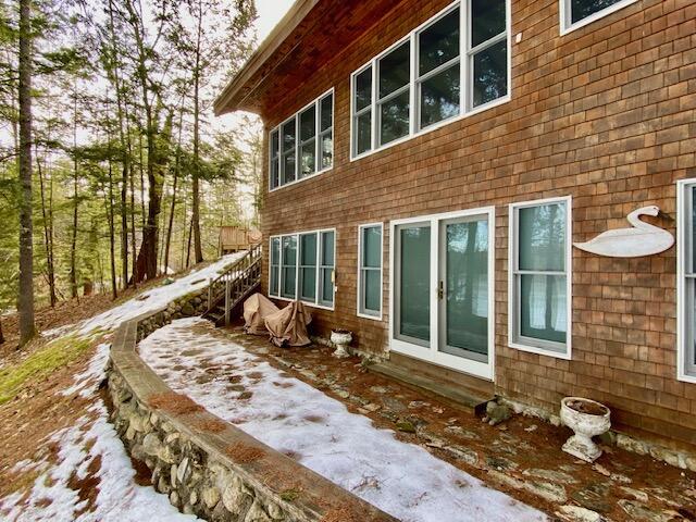 view of snow covered exterior