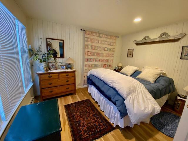 bedroom featuring light wood-type flooring