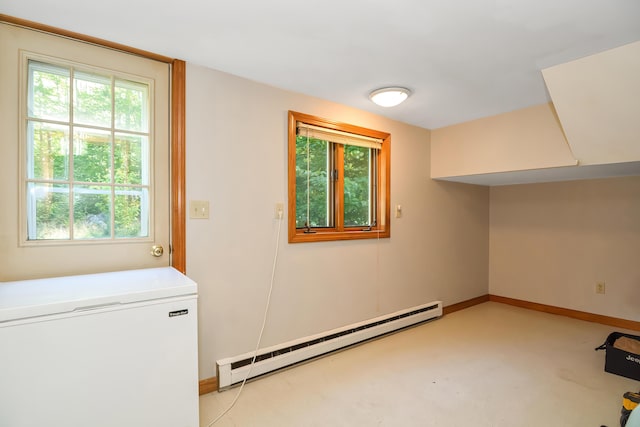 washroom featuring a baseboard radiator