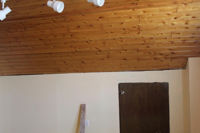 interior details featuring wooden ceiling