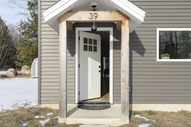 view of doorway to property