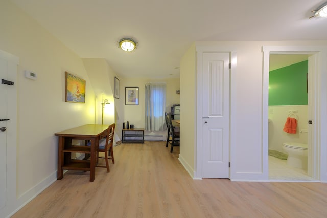 hallway featuring light hardwood / wood-style floors