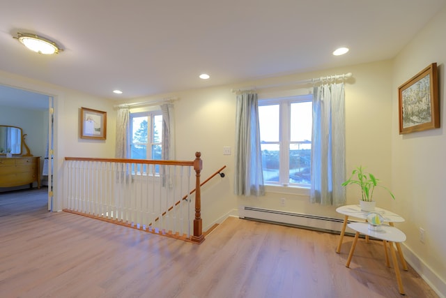 hallway featuring light wood-type flooring