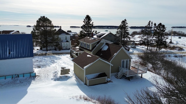 view of snowy aerial view