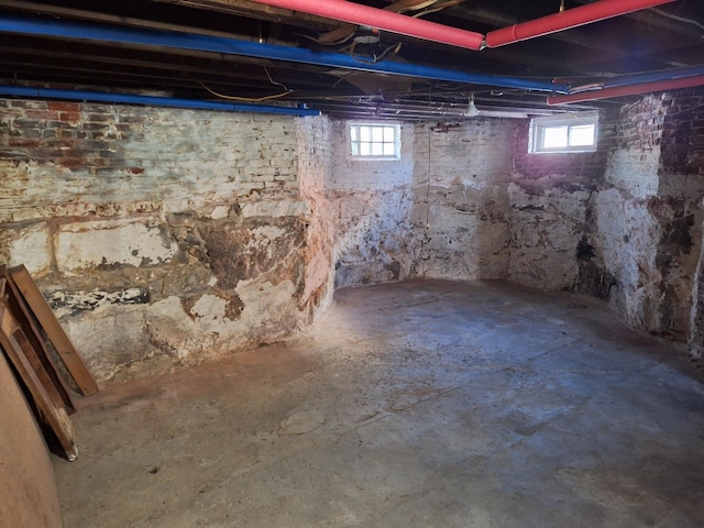 basement featuring a wealth of natural light