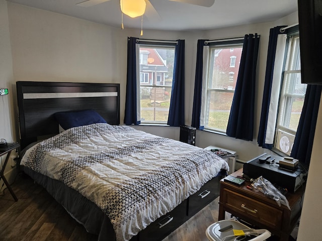 36 Erchles St, Rumford, ME 04276 - bedroom featuring wood finished floors and a ceiling fan