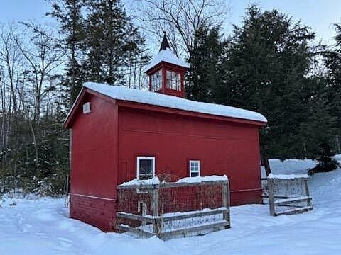 view of snow covered structure