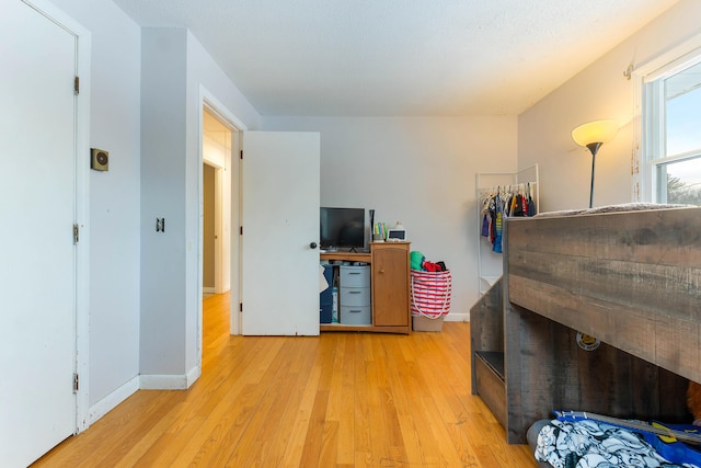 living room with light wood-type flooring