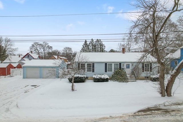 view of front of house featuring a garage