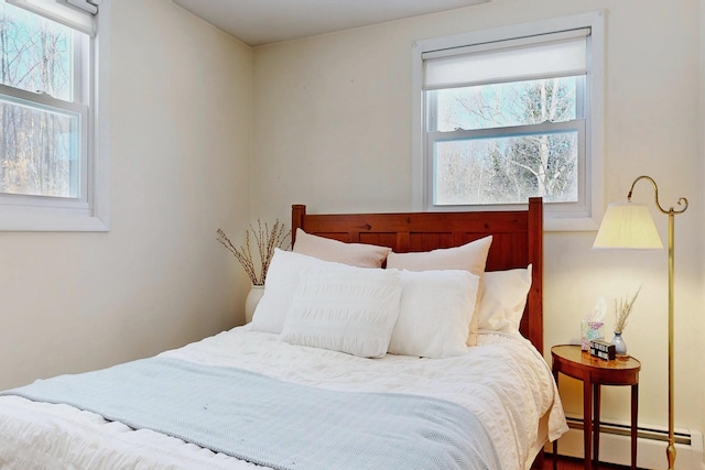 bedroom featuring baseboard heating