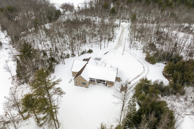 view of snowy aerial view