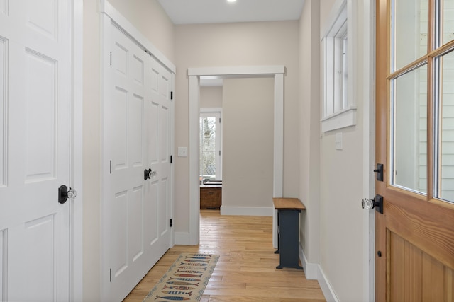 interior space featuring light hardwood / wood-style flooring